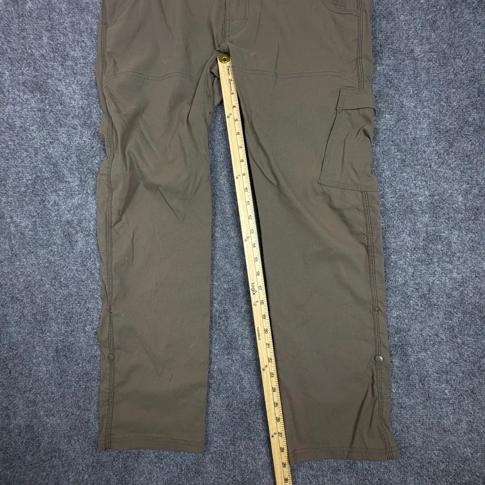 Prana Zion Straight Fit Hiking Pants Mens 34x30 Brown Nylon Stretch M43183027